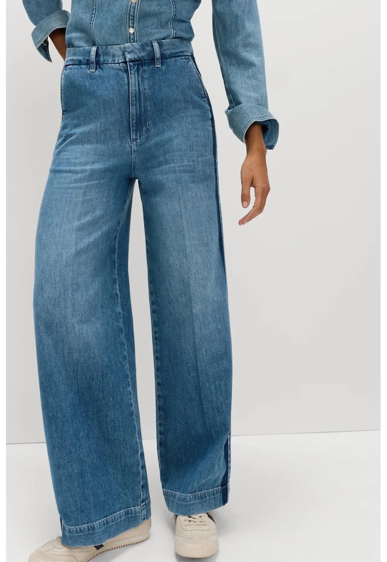 Разкроени дънки с висока талия - Светлосин Marks Spencer