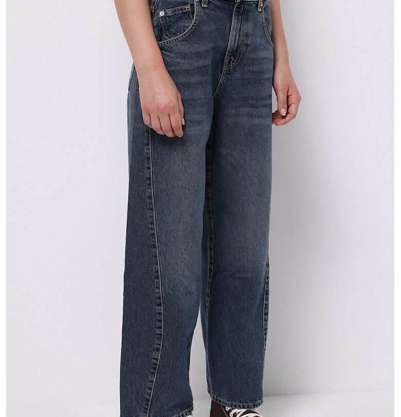 Разкроени дънки с лиосел и средновисока талия - Тъмносин COLINS