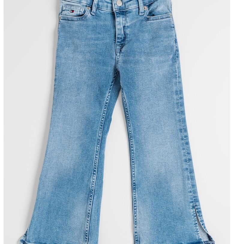 Разкроени дънки с регулируема талия - Светлосин Tommy Hilfiger