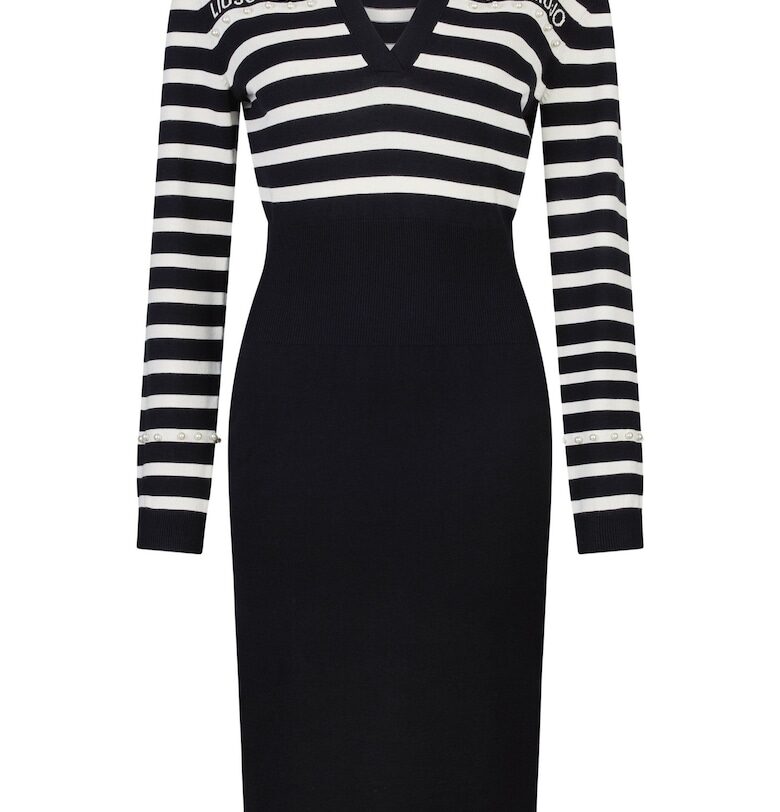 Раирана вталена рокля с мъниста Liu Jo