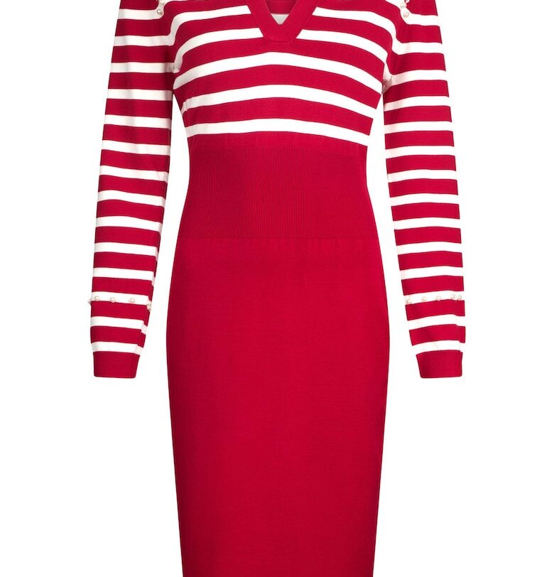 Раирана вталена рокля с мъниста Liu Jo