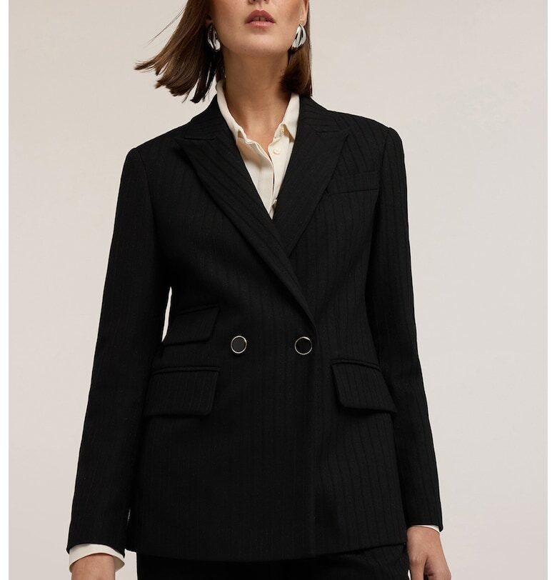 Раирано сако от лурекс - Черен Motivi