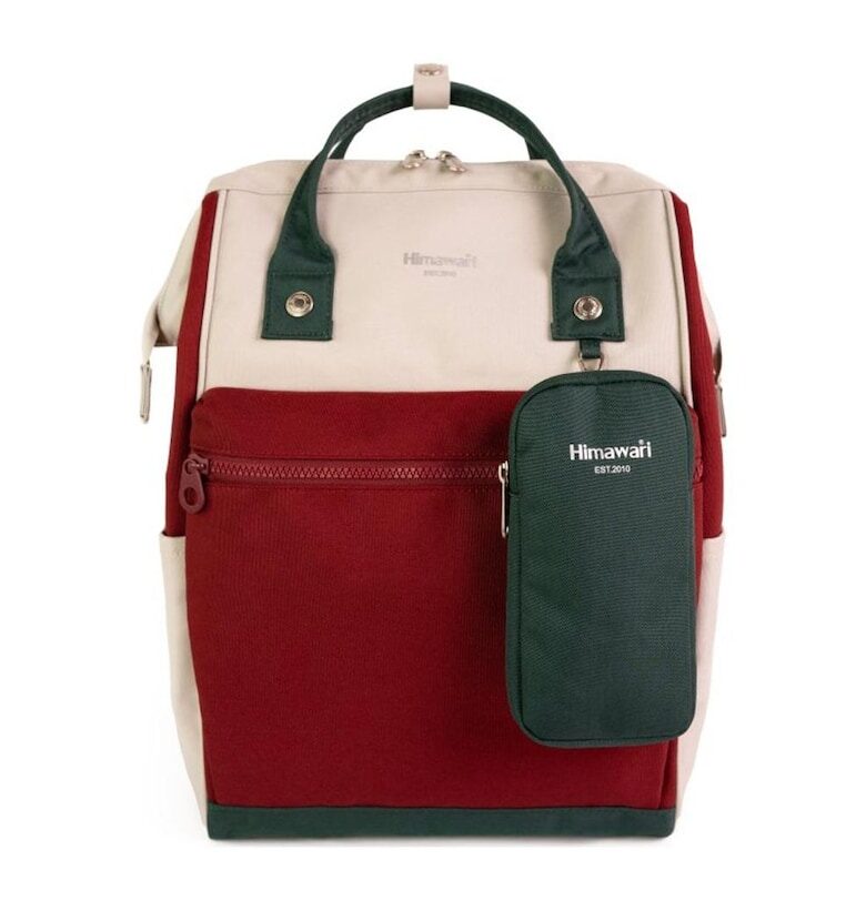 Раница  No. 60 Task M - 15л - водоустойчива - 28x40см - бежов - бордо Himawari