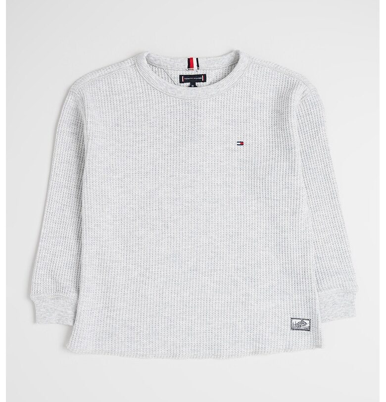 Релефна блуза с органичен памук - Бял Tommy Hilfiger