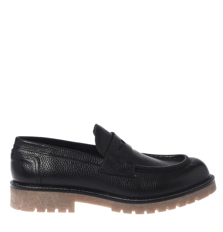 Релефни кожени мокасини Baldinini