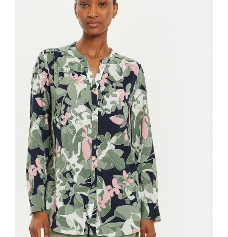 Риза  12001907 Зелена стандартна кройка - памук/вискоза Olsen