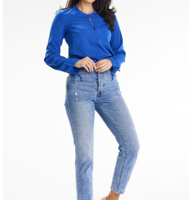 Риза A651 Елегантна дълъг ръкав awama