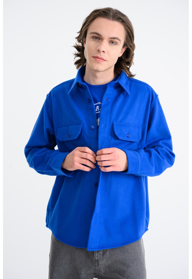 Риза Ebolt с вълна - Кралско Синьо HUGO