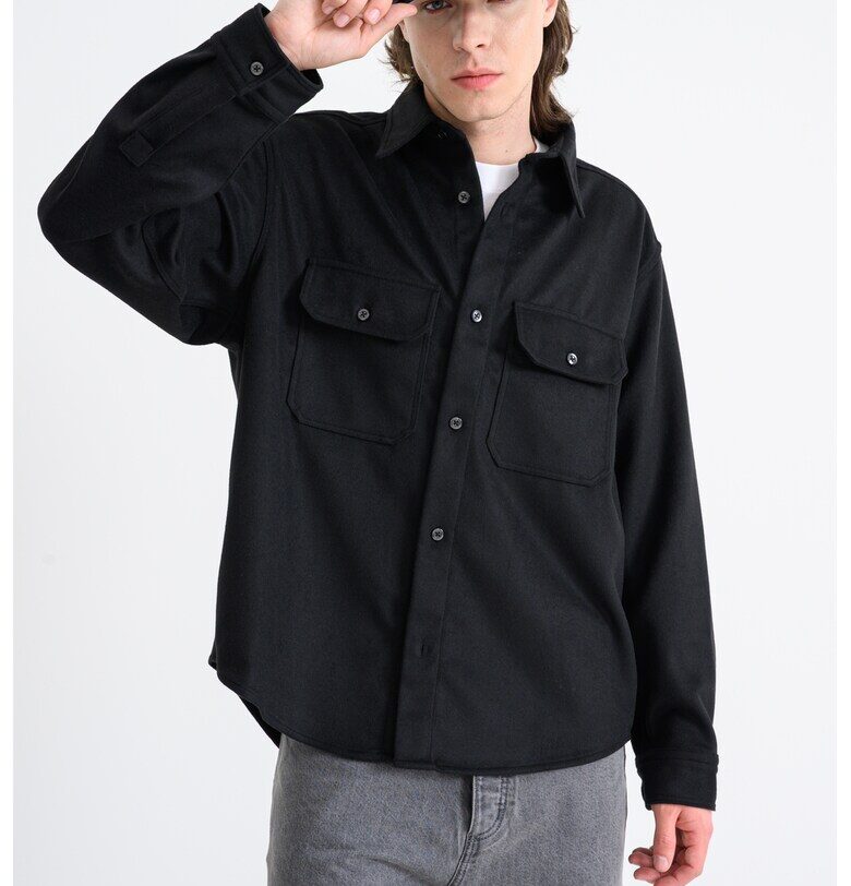 Риза Ebolt с вълна - Черен HUGO