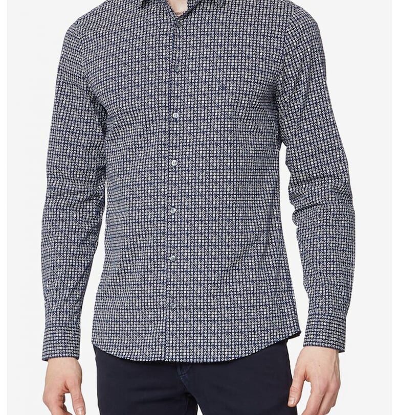 Риза  K10K109336 - Бял/Син CALVIN KLEIN