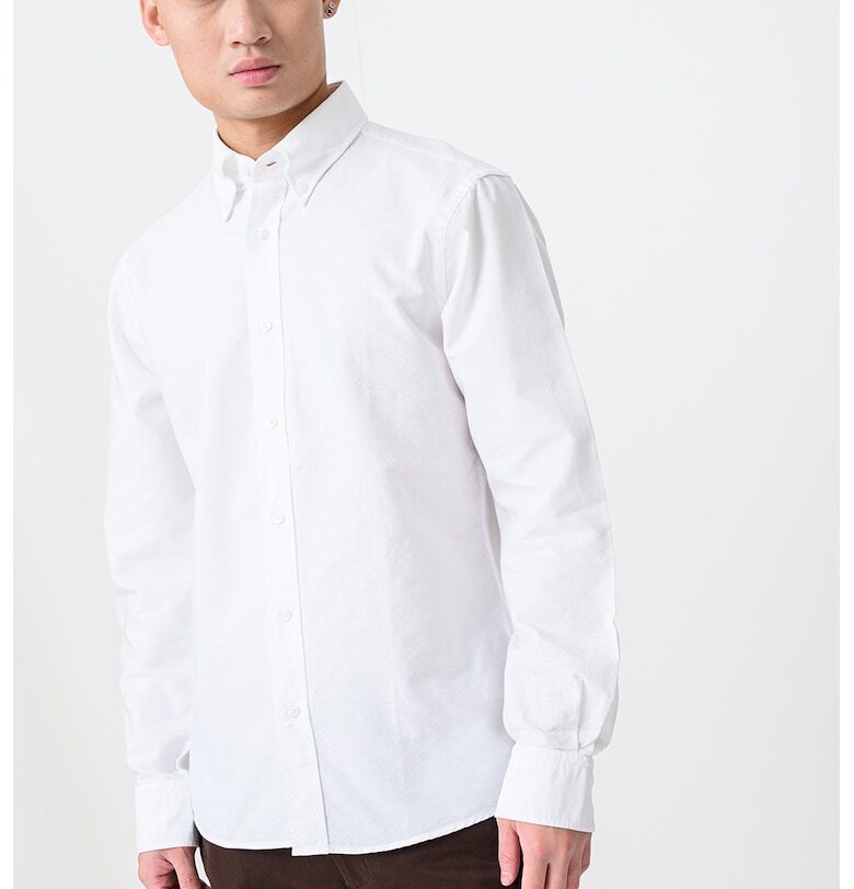 Риза Oxford със стандартна кройка - Бял Tommy Hilfiger