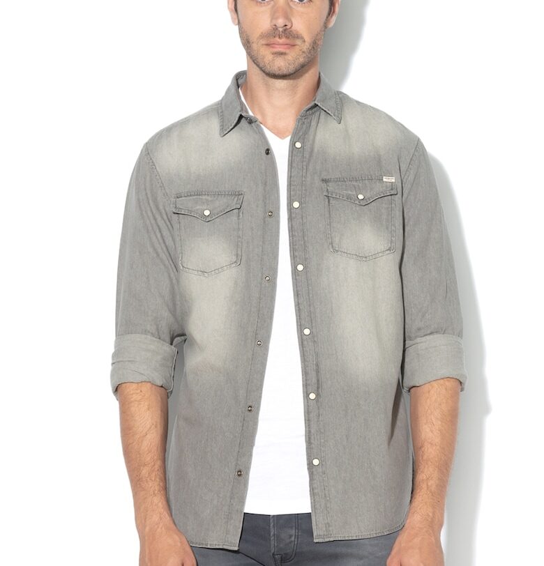 Риза от деним Sheridan с пришити джобове Jack  Jones