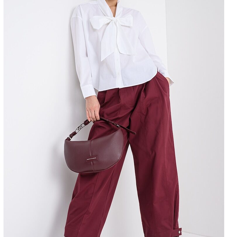 Риза от органичен памук с панделка - Бял Tommy Hilfiger