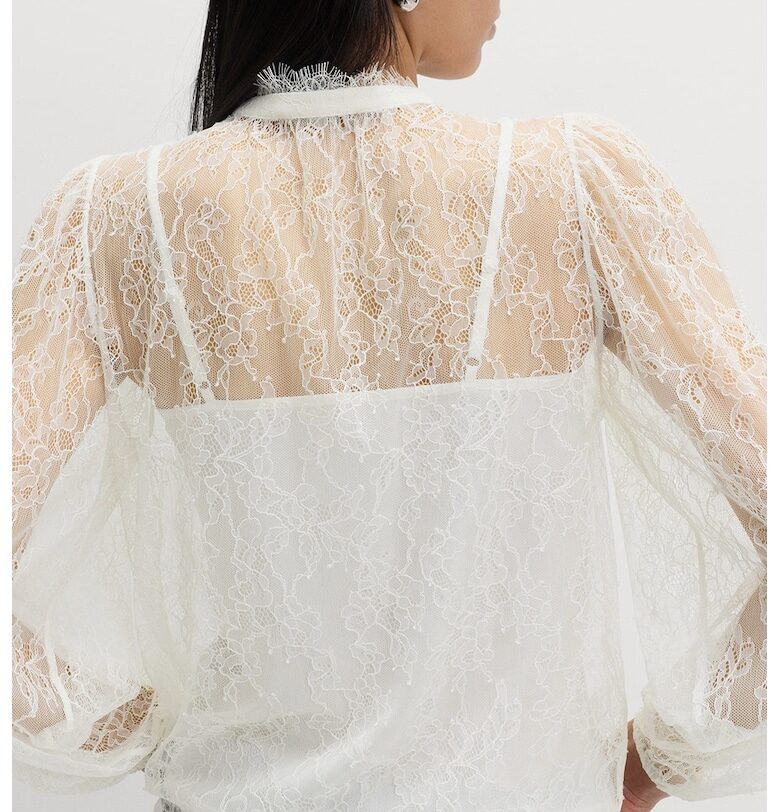 Риза с дантела - Бял Marks  Spencer