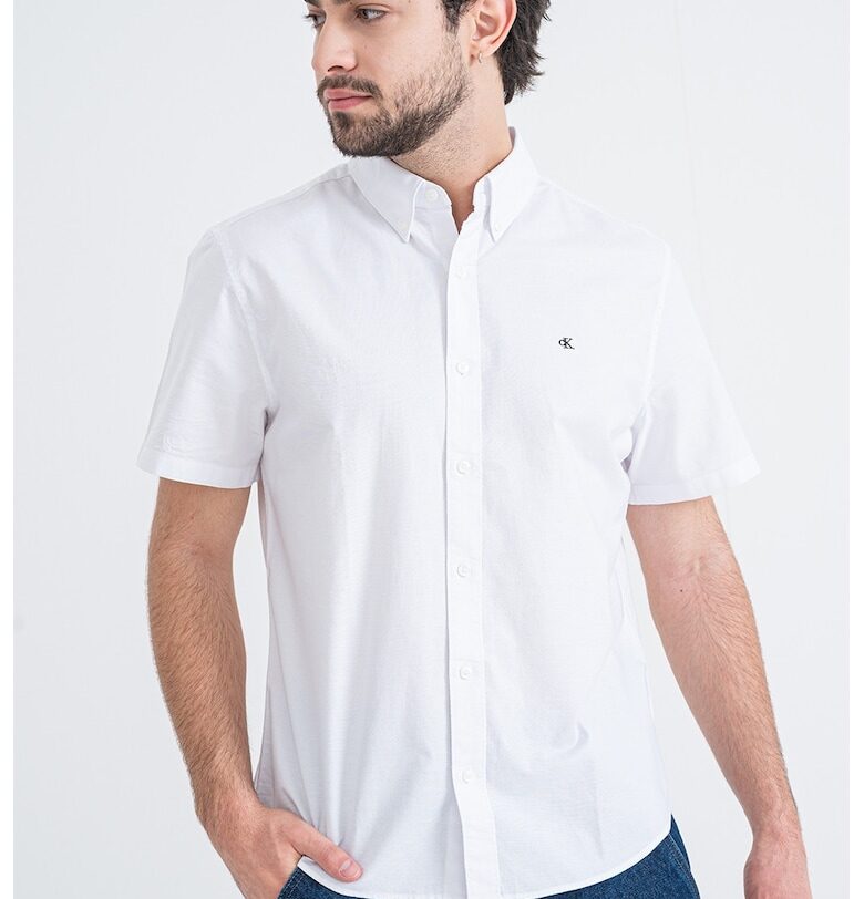 Риза с къси ръкави и лого CALVIN KLEIN JEANS