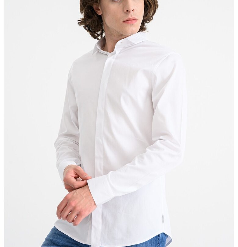 Риза с памук - Бял ARMANI EXCHANGE