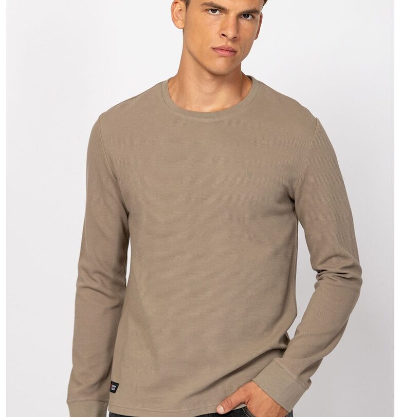 Рипсена блуза с овално деколте Heavy Tools