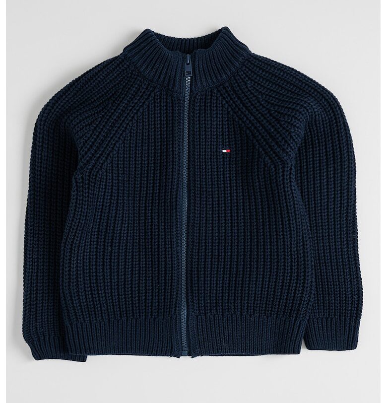 Рипсена жилетка с цип - Тъмносин Tommy Hilfiger