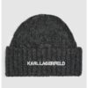 Рипсена шапка с вълна Karl Lagerfeld