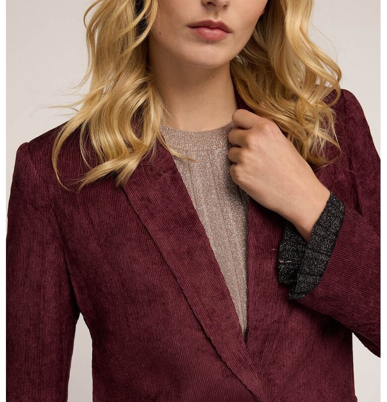 Рипсено сако с кадифе - Бордо Motivi