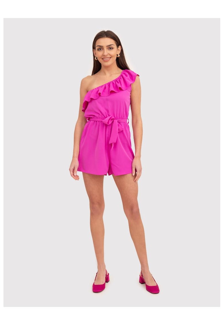 Розов гащеризон с едно голо рамо PA611 - Розово Ax Paris