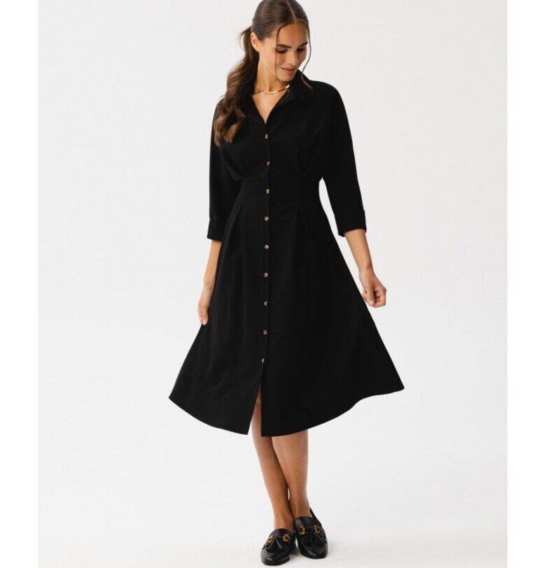 Рокля Emery с плисета на талията - Stylove