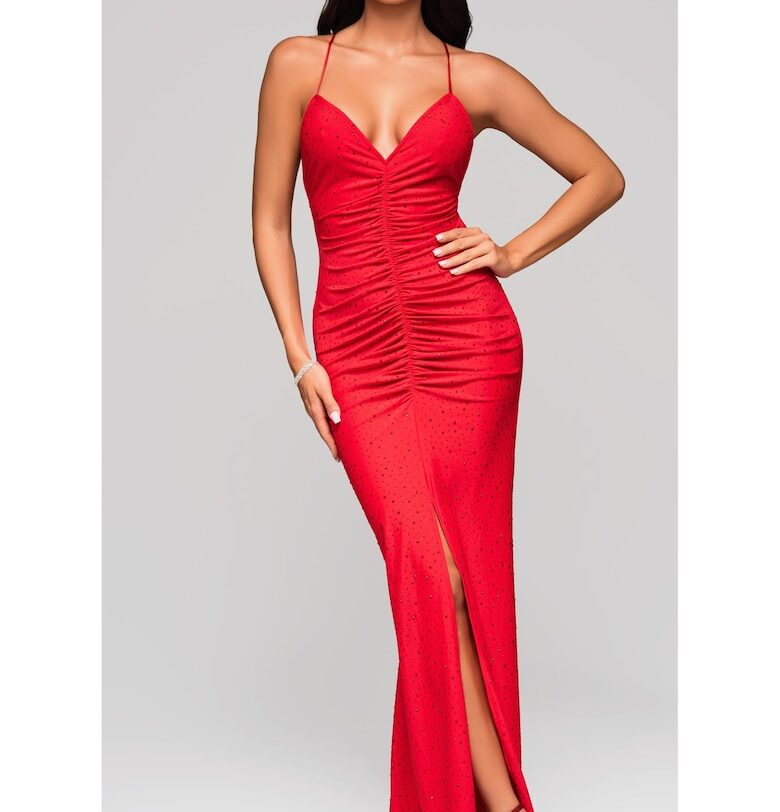 Рокля LARICA LA-OM-DLR200 - Макси - Вечерна - Черна - OMBRE