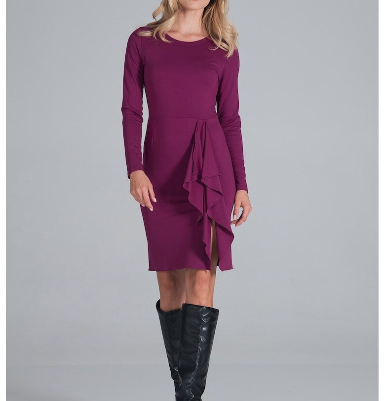 Рокля  M839 - лилава - вискоза Figl