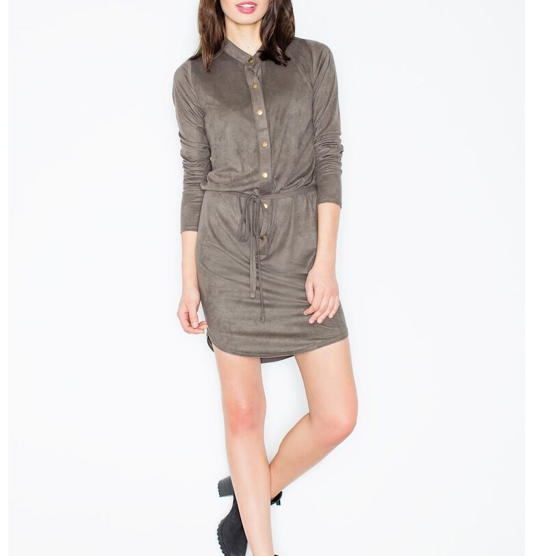 Рокля  Велур - Капси - Зелен Figl