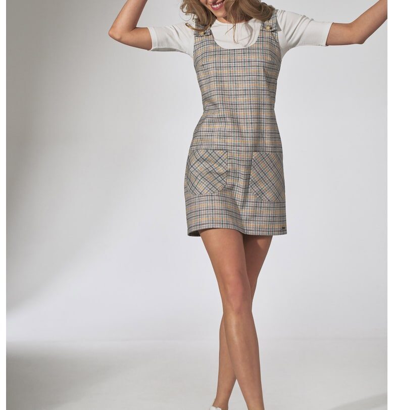 Рокля  Полиестер - Сив Figl