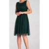 Рокля  елегантна - нисък гръб - мрежеста - зелена - SM Figl