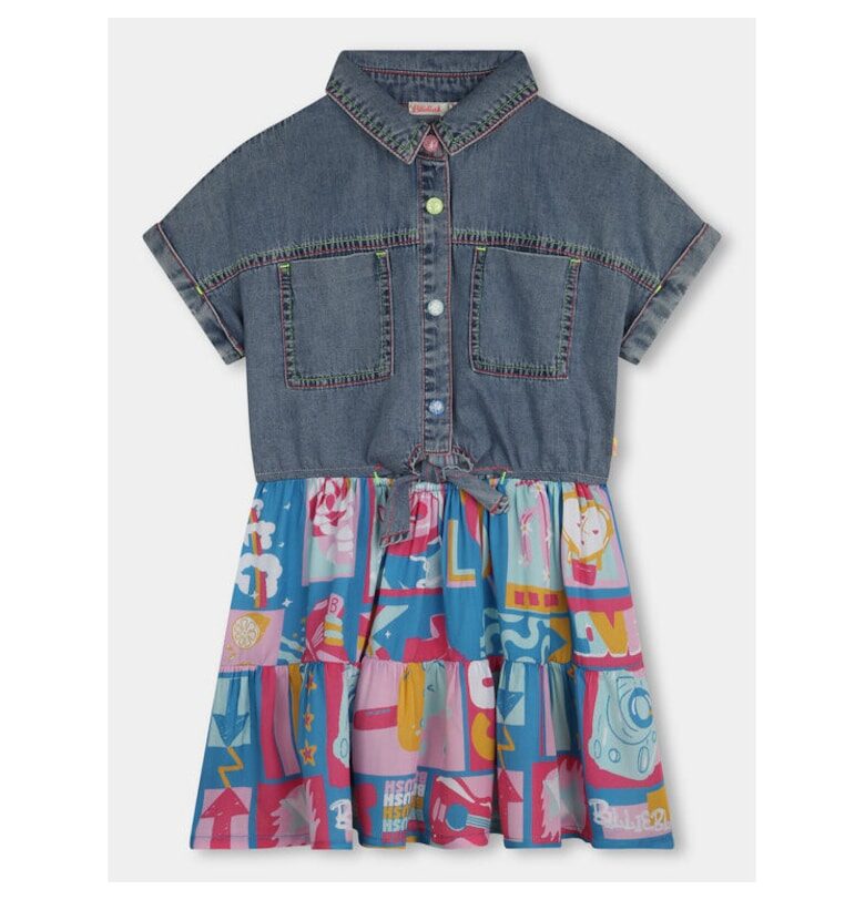 Рокля за момиче -  303639921 - Памук/Вискоза - Многоцветна BILLIEBLUSH