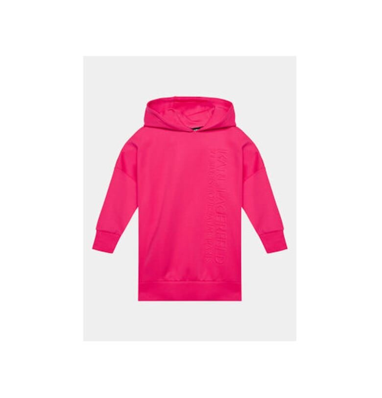 Рокля за момиче -  Полиестер/Памук - Розова KARL LAGERFELD KIDS