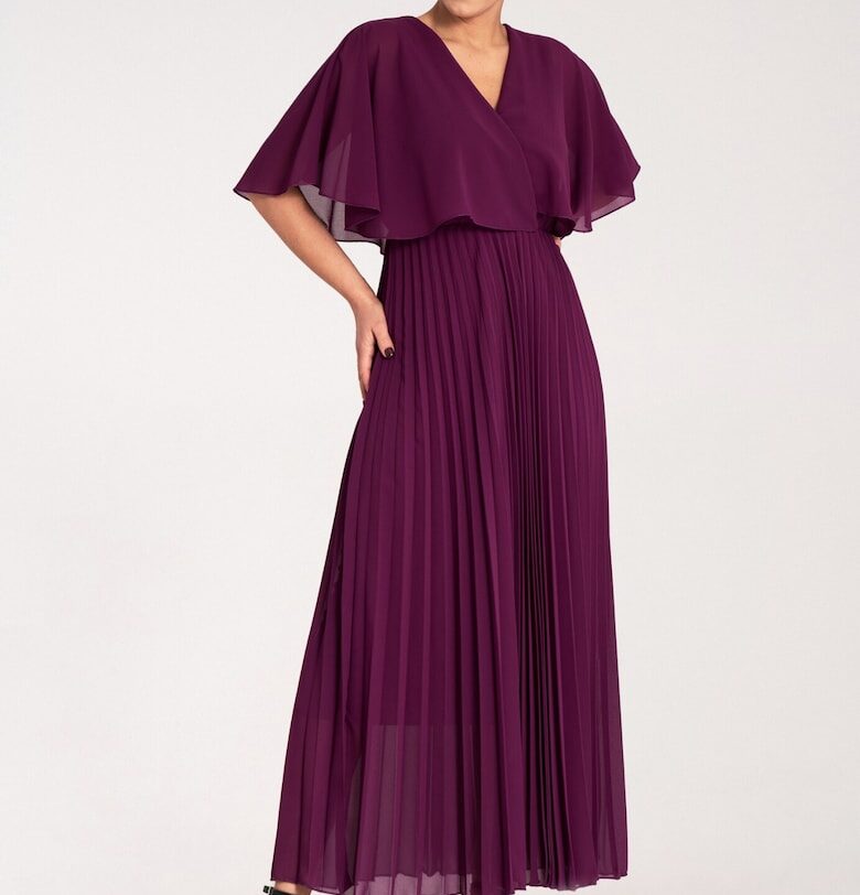 Рокля -  лилава - елегантна - полиестер - SM Figl