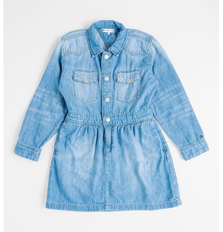 Рокля от деним с дълги ръкави Tommy Hilfiger