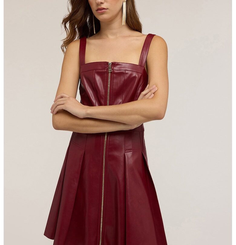 Рокля от еко кожа с цип Motivi