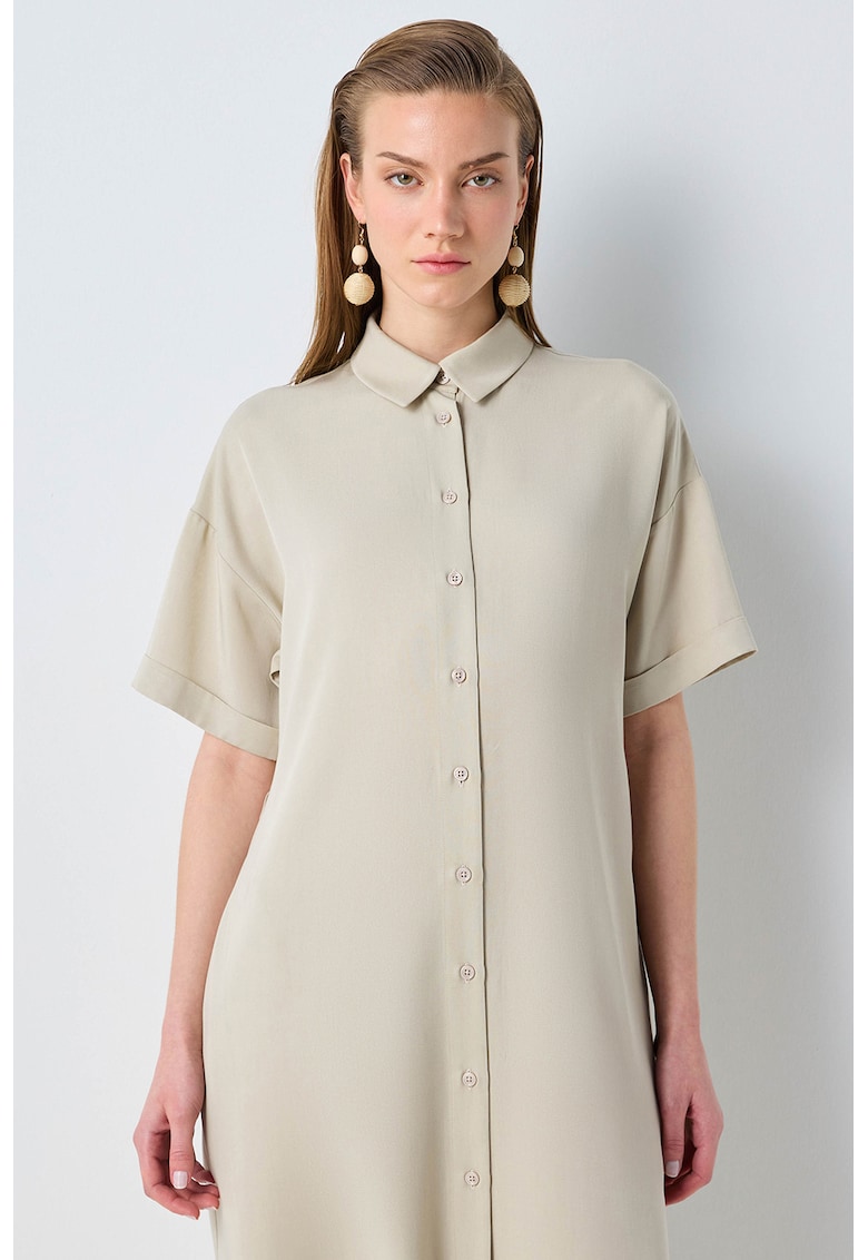 Рокля от лиосел с паднали ръкави Ipekyol