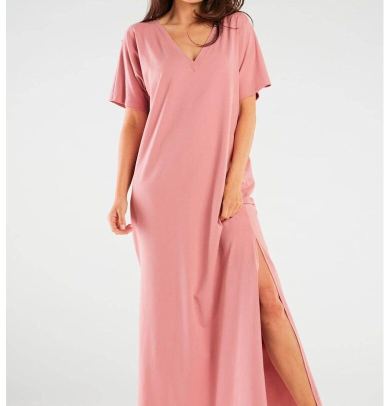 Рокля от памук с къси ръкави InfiniteYou