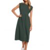 Дамска рокля  Памук/Еластан - Каки зелено4 MOE