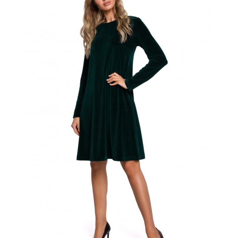 Рокля -  памук/полиестер - зелена MOE