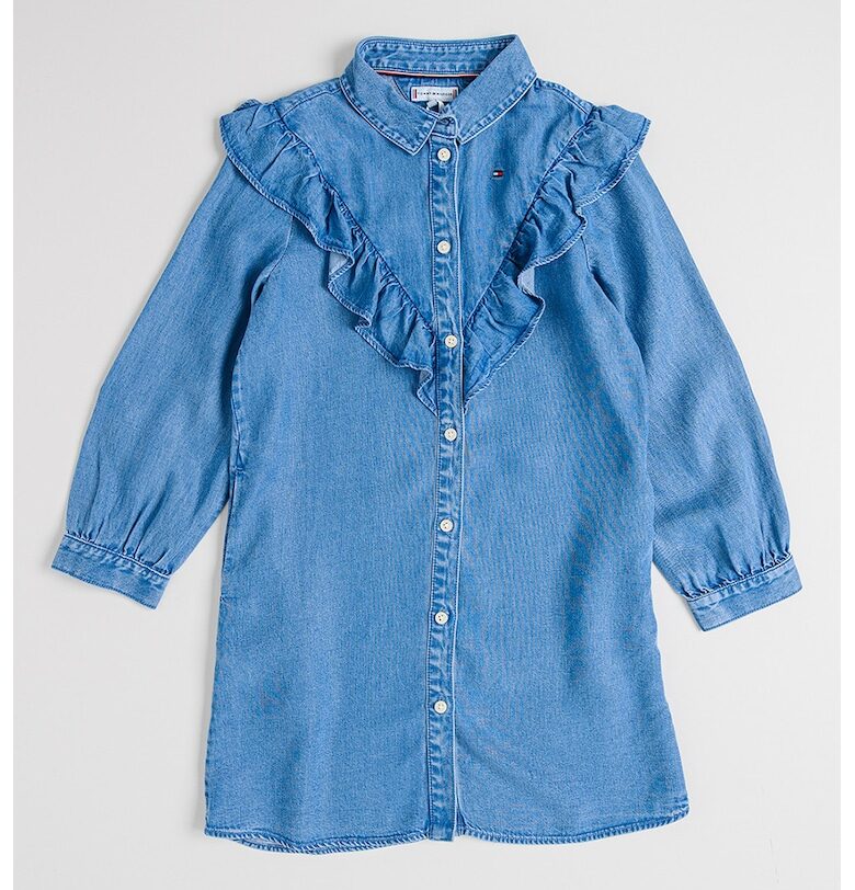 Рокля-риза от лиосел с набиране Tommy Hilfiger