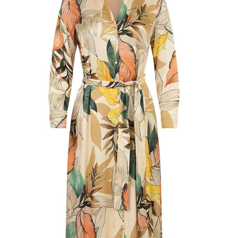 Рокля-риза с тропически мотиви DiKa