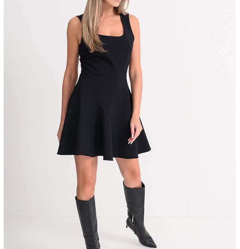 Рокля с веревна кройка и пайети на деколтето GUESS