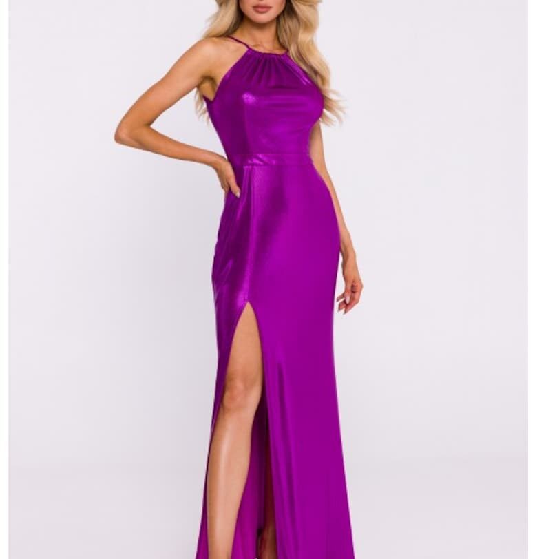 Рокля с висока цепка -  Сребрист MOE