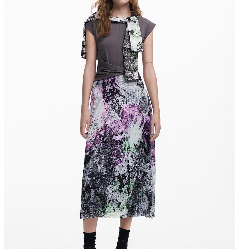 Рокля с дизайн 2 в 1 и къси ръкави DESIGUAL