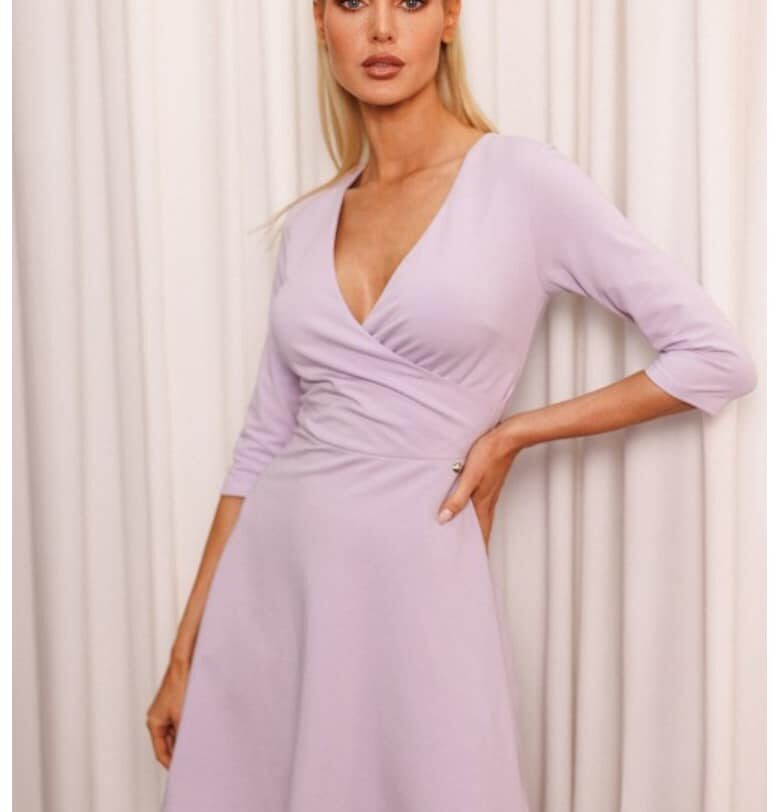 Рокля с драпирана горна част MOE