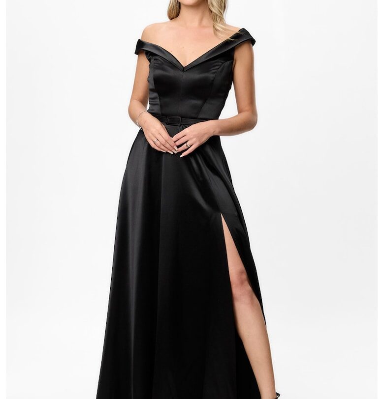 Рокля с дълбока цепка встрани и голо рамо BAROCCA