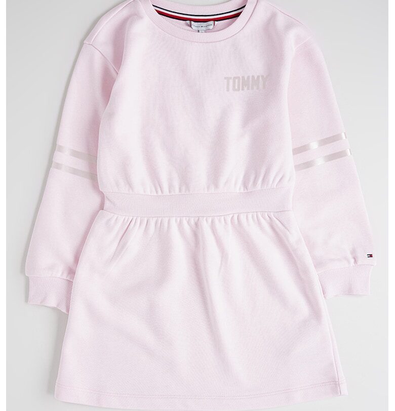 Рокля с дълги ръкави - еластична талия и лого Tommy Hilfiger