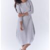 Рокля с дълъг ръкав -  Памук - Сив awama