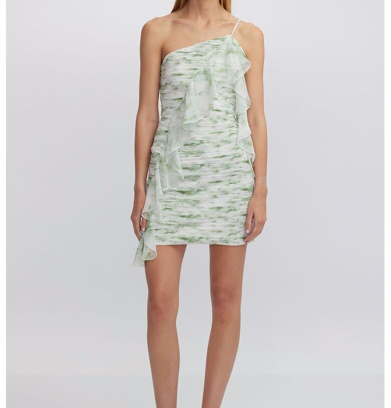 Рокля с едно рамо и набирания Ipekyol